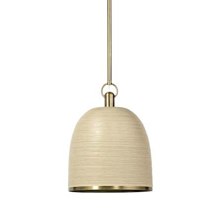 Palecek Rivoli 12" Wide Pendant Antique Brass