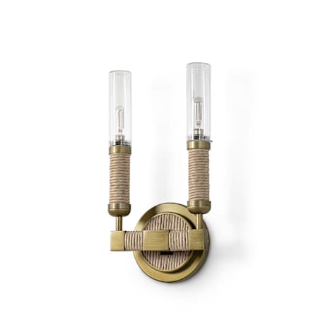 Palecek All Wet Rated Lighting 2 Light 16" Tall Outdoor Wall Sconce Brass