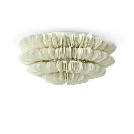 Palecek Hannah 2 Light 19" Wide Flush Mount Ceiling Fixture Off White