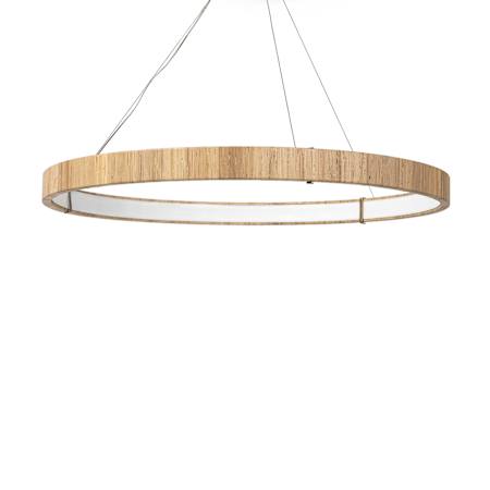 Palecek Gibson 44" Wide Ring Chandelier Brass