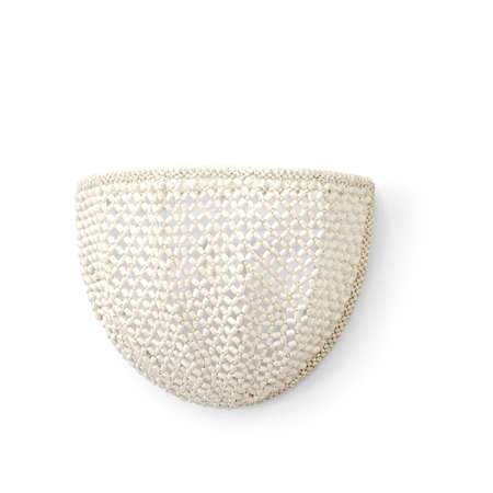 Palecek Quinn 11" Tall Wall Sconce Off White