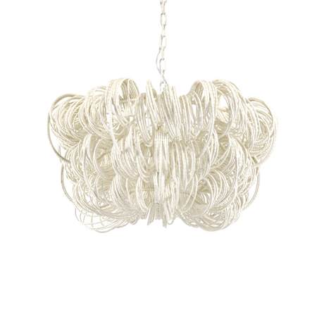 Palecek Monroe 3 Light 32" Wide Chandelier Off White