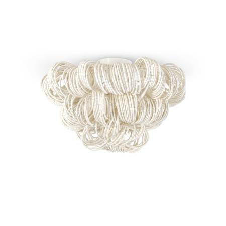Palecek Monroe 22" Wide Semi-Flush Ceiling Fixture Off White