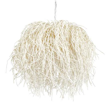 Palecek Windblown 3 Light 29" Wide Beaded Chandelier Off White