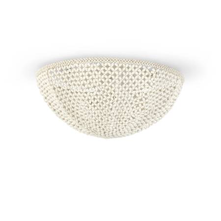Palecek Quinn 2 Light 19" Wide Flush Mount Bowl Ceiling Fixture Off White