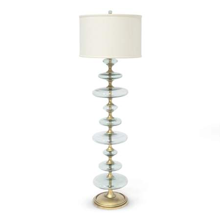 Palecek Calypso 65" Tall Buffet Floor Lamp Gold