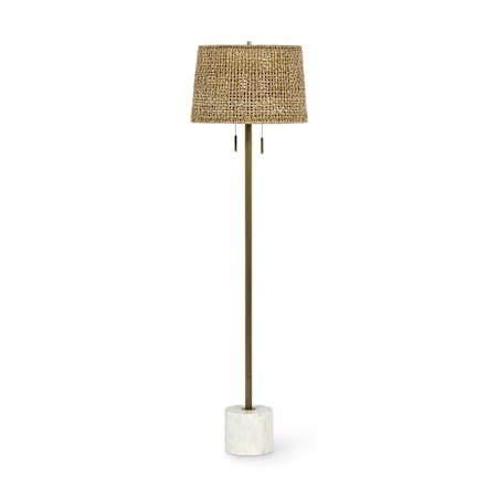 Palecek Winslow 2 Light 60" Tall Buffet Floor Lamp Brass