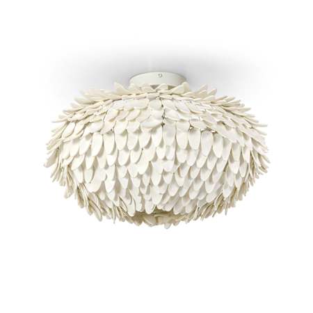 Palecek Mariposa 2 Light 20" Wide Semi-Flush Ceiling Fixture Off White