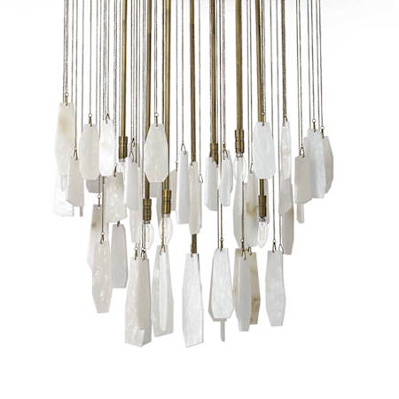 Palecek Cordelia 7 Light 28" Wide Chandelier Antique Brass