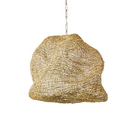 Palecek Andorra 35" Wide Pendant Antique Brass