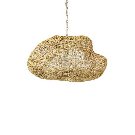 Palecek Andorra 32" Wide Pendant Antique Brass