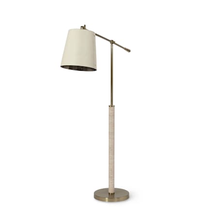 Palecek Hendrick 62" Tall Boom Arm Floor Lamp Brass