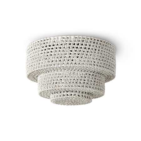 Palecek Veranda 2 Light 18" Wide Flush Mount Ceiling Fixture Pewter