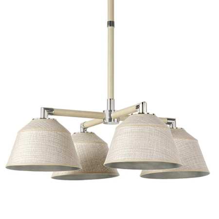Palecek Capistrano 4 Light 36" Wide Pendant Nickel