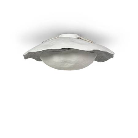 Palecek Lima 3 Light 22" Wide Flush Mount Ceiling Fixture Pewter / Gold