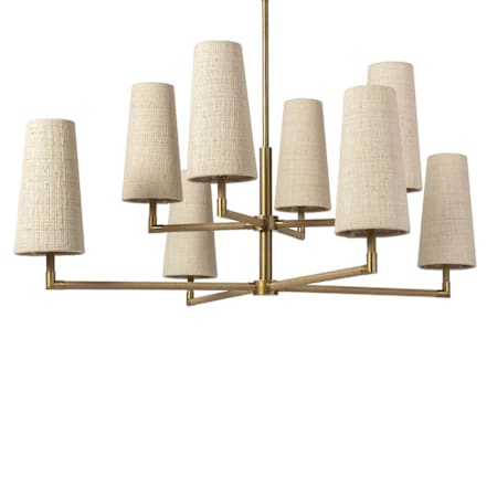 Palecek Irving 8 Light 49" Wide Chandelier Antique Brass
