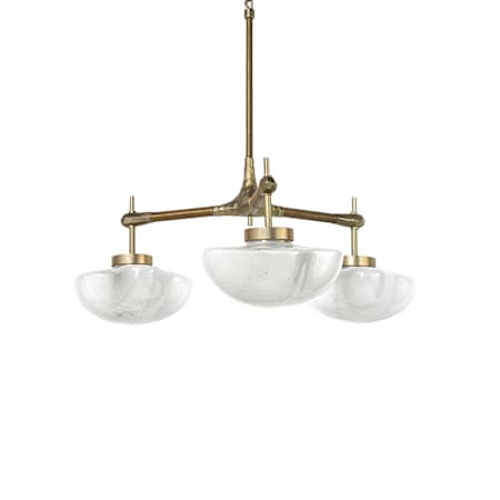 Palecek Cicero 3 Light 28" Wide Chandelier Brass