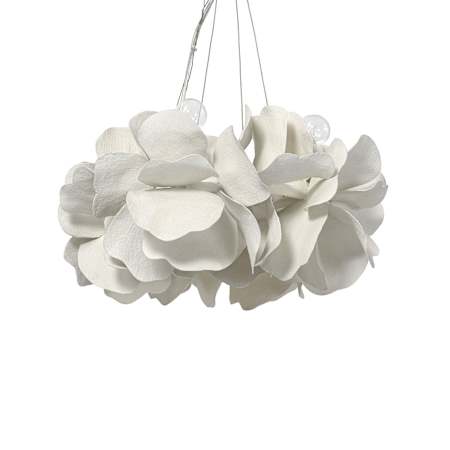 Palecek Virginia 4 Light 21" Wide Semi-Flush Ceiling Fixture White