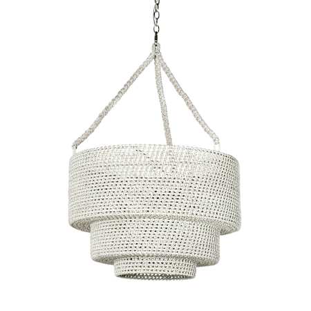 Palecek Veranda 3 Light 30" Wide Pendant Nickel