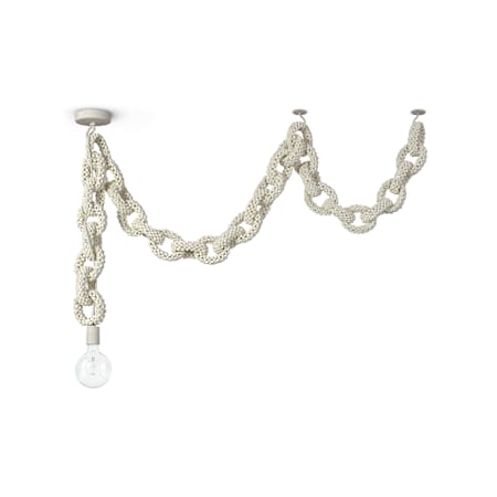 Palecek Coco 5" Wide Linear Pendant Cream Abaca