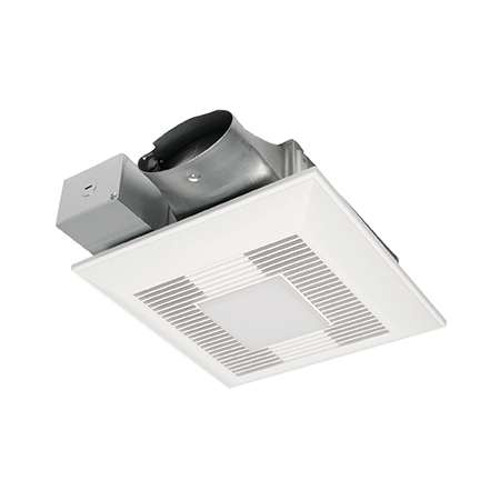 Panasonic 100 CFM 0.5 Sone Ceiling Mounted LED Lighted Exhaust Fan with Smart Flow Technology White