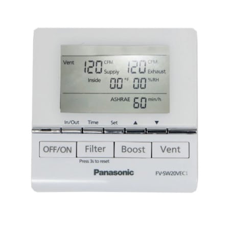 Panasonic Intelli-Balance LCD Wall Control With Boost Mode And Filter Reset Reminder N/A