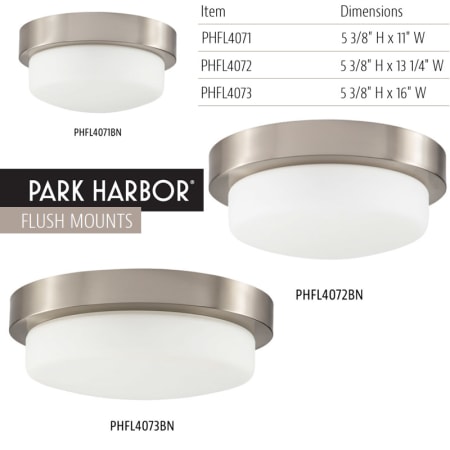 Brushed Nickel Size Variations