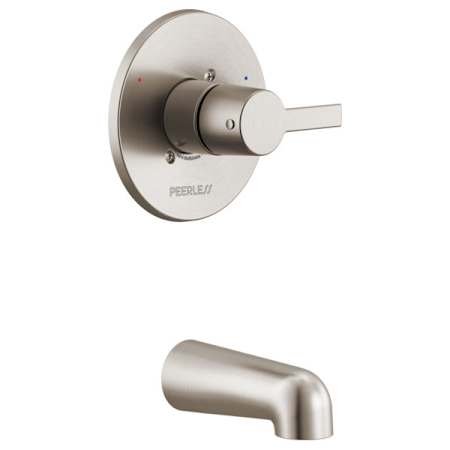 Peerless Flute Tub Trim Kit with Non Diverter Tub Spout - Less Rough-In Brushed Nickel