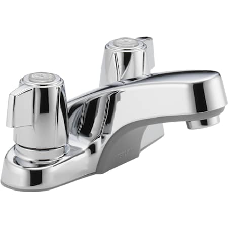 Peerless Core 1.0 GPM Bathroom Faucet Centerset with Double Ergonomic Blade Handles and Metal Push Pop Drain Assembly  - Lifetime Limited Warranty Chrome