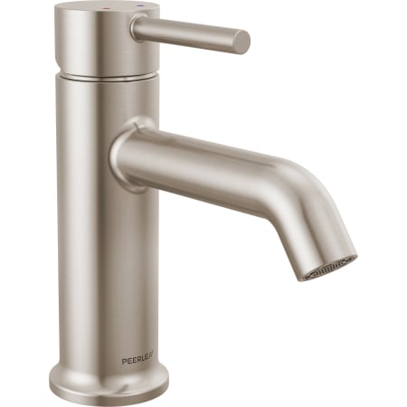Peerless Precept 0.5 GPM Single Hole Bathroom Faucet with Push Pop-Up Drain Assembly Brushed Nickel