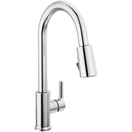 Peerless Flute 1.0 GPM Deck Mounted Pull Down Kitchen Faucet with POWERinse Technology Chrome