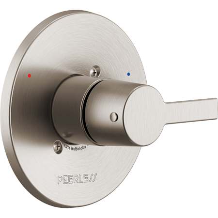 Peerless Flute Pressure Balanced Valve Trim Only with Single Lever Handle - Less Rough In Brushed Nickel