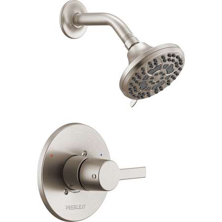 Peerless Flute Shower Only Trim Package with 1.5 GPM Multi Function Shower Head - Less Rough-In Brushed Nickel