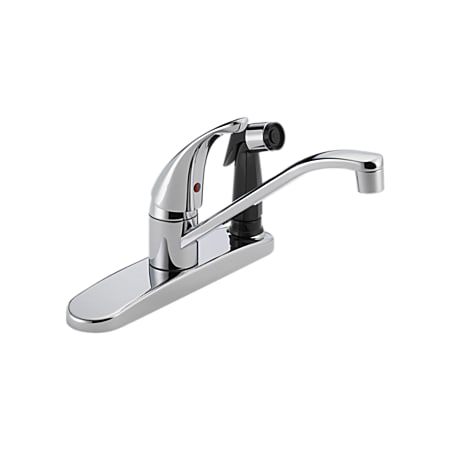 Peerless 1.5 GPM Kitchen Faucet Widespread with Single Lever Handle and Side Spray - Lifetime Limited Warranty Chrome