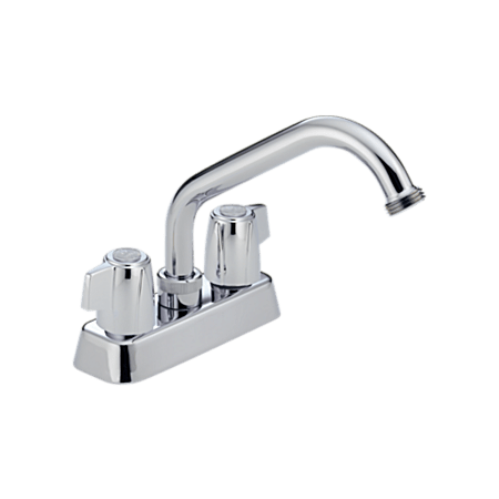 Peerless 1.5 GPM Centerset Laundry Faucet with Double Knob Handles Chrome