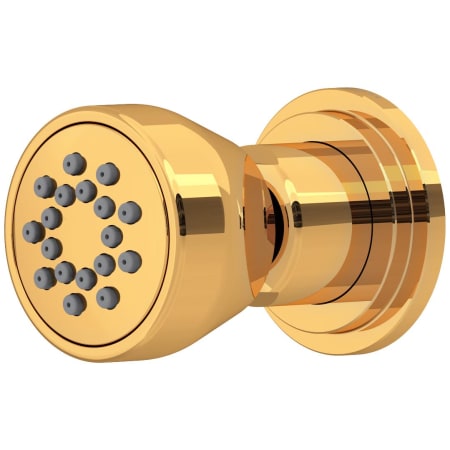 Perrin and Rowe Single Function Round Brass Body Spray English Gold