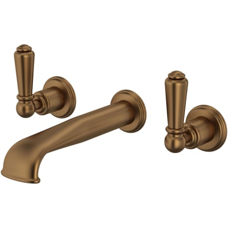 Perrin and Rowe Edwardian 1.2 GPM Wall Mounted Widespread Bathroom Faucet English Bronze