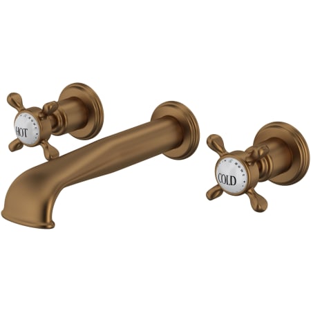 Perrin and Rowe Edwardian 1.2 GPM Wall Mounted Widespread Bathroom Faucet English Bronze