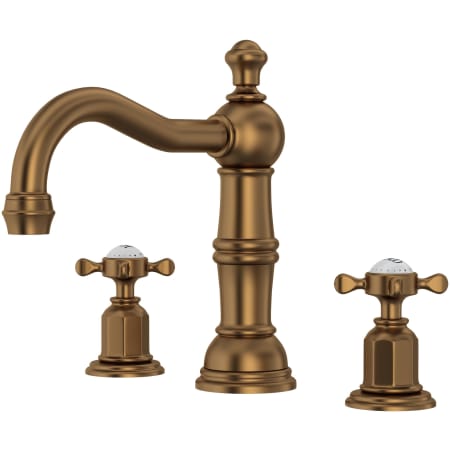 Perrin and Rowe Edwardian 1.2 GPM Widespread Bathroom Faucet with Pop-Up Drain Assembly English Bronze