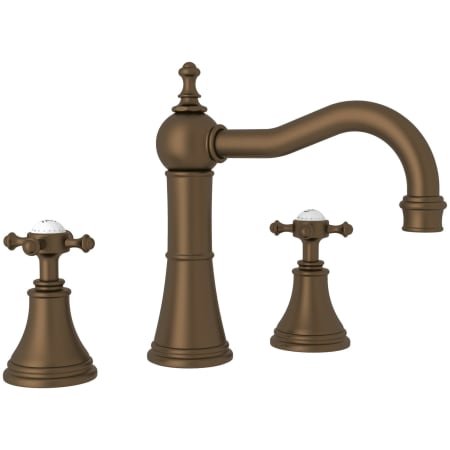 Perrin and Rowe Georgian Era 1.2 GPM Widespread Bathroom Faucet with Pop-Up Drain Assembly English Bronze