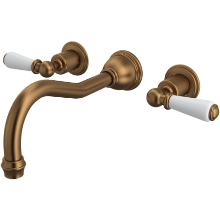 Perrin and Rowe Edwardian Wall Mounted Tub Filler English Bronze