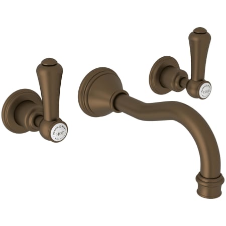 Perrin and Rowe Georgian Era 1.2 GPM Wall Mounted Widespread Bathroom Faucet English Bronze