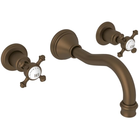 Perrin and Rowe Georgian Era 1.2 GPM Wall Mounted Widespread Bathroom Faucet English Bronze