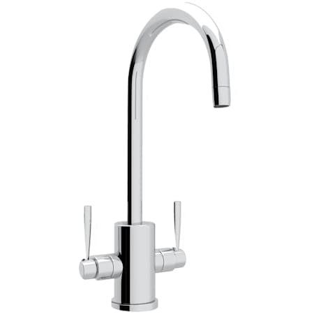 Perrin and Rowe Perrin and Rowe Holborn 1.8 GPM Deck Mounted Single Hole Faucet with Two Lever Metal Handles Polished Chrome