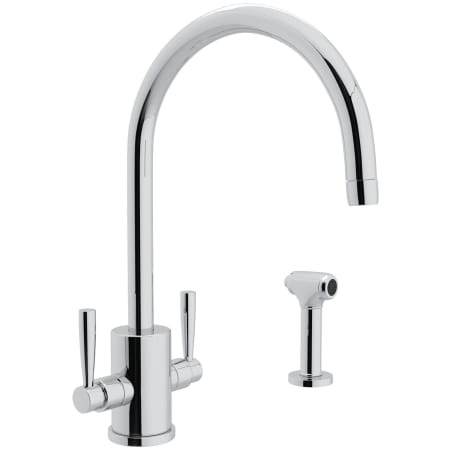 Perrin and Rowe Holborn 1.8 GPM Single Hole Kitchen Faucet - Includes Side Spray Polished Chrome