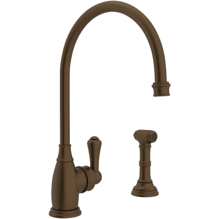 Perrin and Rowe Georgian Era 1.8 GPM Single Hole Kitchen Faucet - Includes Side Spray English Bronze