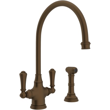 Perrin and Rowe Georgian Era 1.8 GPM Single Hole Kitchen Faucet - Includes Side Spray English Bronze