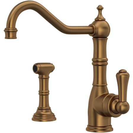 Perrin and Rowe Edwardian 1.8 GPM Single Hole Kitchen Faucet - Includes Side Spray English Bronze