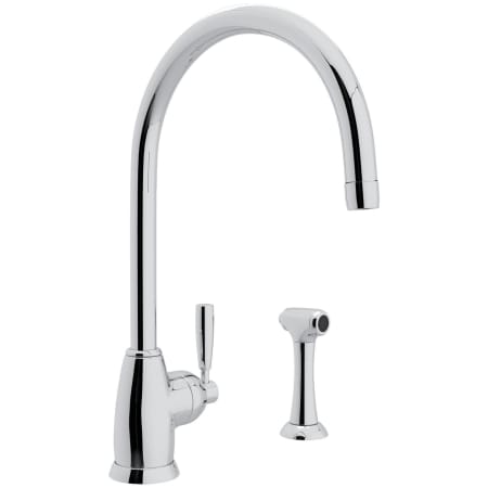 Perrin and Rowe Holborn 1.8 GPM Single Hole Kitchen Faucet - Includes Side Spray Polished Chrome