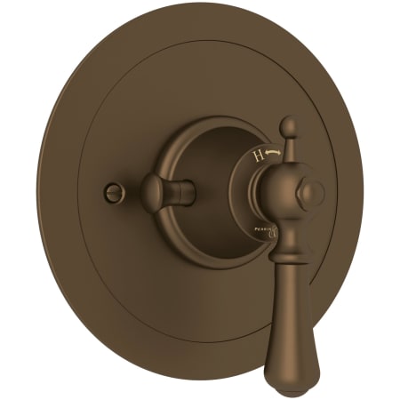 Perrin and Rowe Georgian Era Thermostatic Valve Trim Only with Single Lever Handle - Less Rough In English Bronze